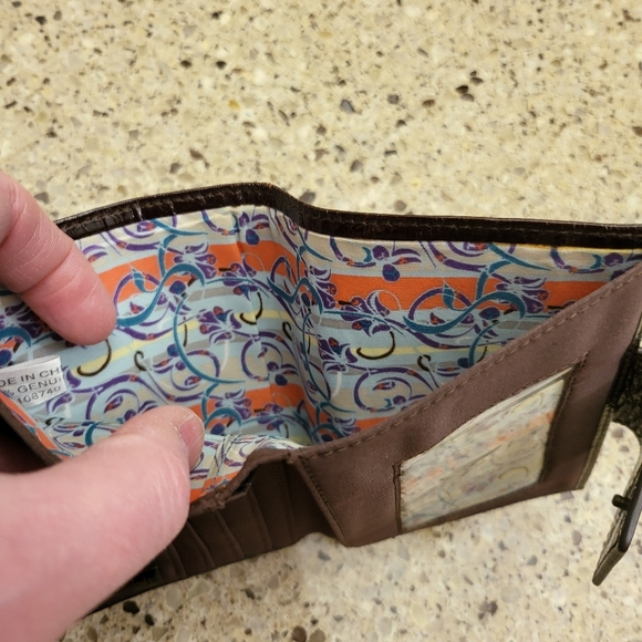 HELEN WELSH BROWN PATENT GENUINE LEATHER ZIP TOP PURSE NWOT & MATCHING WALLET - Picture 14 of 16